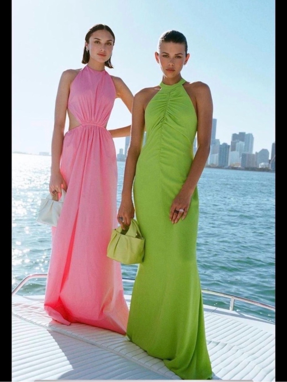 STAUD Coastal Key Lime Maxi Dress
